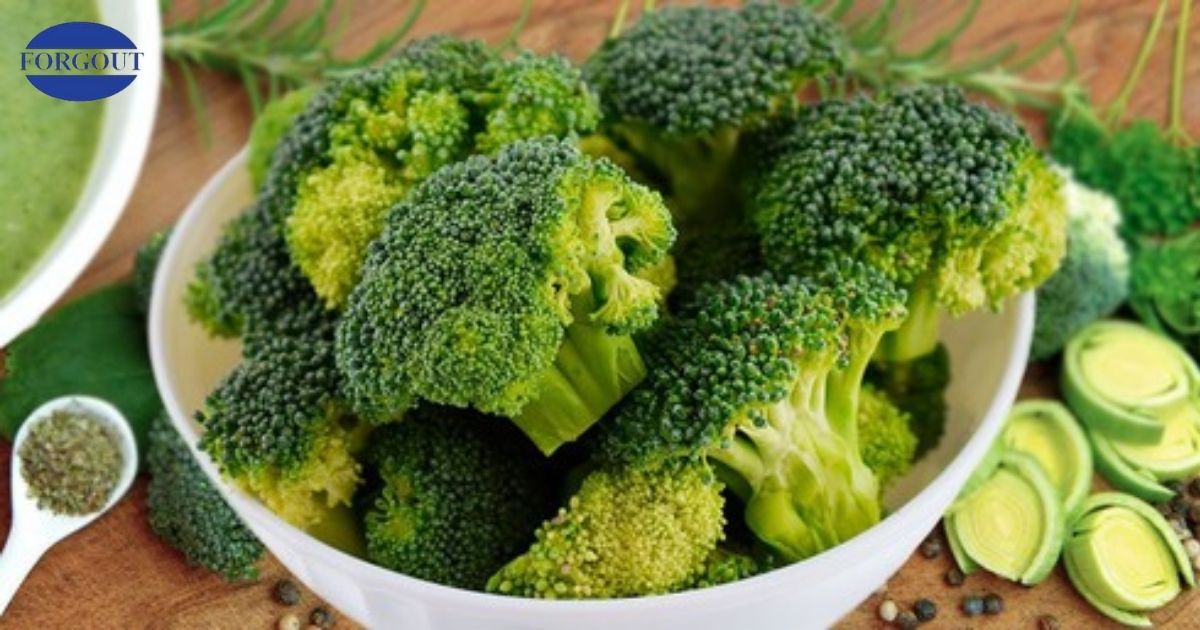 Bông cải xanh là loại rau xanh rất tốt cho người bệnh gout