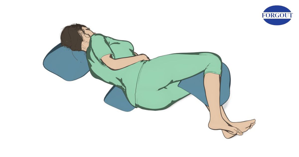 Nằm nghiêng được xem là tư thế ngủ rất tốt cho người bệnh gút